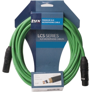 LyxPro 3 Feet XLR Microphone Cable Balanced Male to Female 3 Pin Mic Cord for Powered Speakers Audio Interface Professional Pro Audio Performance and Recording Devices - Green