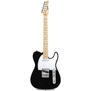 LyxPro 39” Electric Guitar | Solid Full-Size Paulownia Wood Body, 3-Ply Pickguard, C-Shape Neck, Ashtray Bridge, Quality Gear Tuners, 3-Way Switch & Volume/Tone Controls | 2 Picks Included