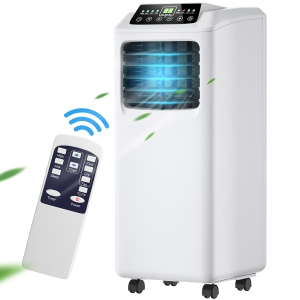 Topbuy 2-in-1 Portable Air Conditioner - 8000 BTU (161 sq ft Coverage) - 56dB, Remote