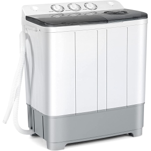 Costway Compact / Portable Washer with Sanitize Cycle and Turbo/Speed Wash - Grey