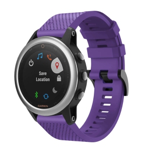 StrapsCo Sturdy Silicone Rubber Watch Band Strap for Garmin Fenix 5S - Purple