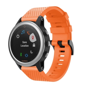 StrapsCo Sturdy Silicone Rubber Watch Band Strap for Garmin Fenix 5S - Orange
