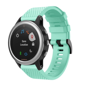 StrapsCo Sturdy Silicone Rubber Watch Band Strap for Garmin Fenix 5S - Aqua