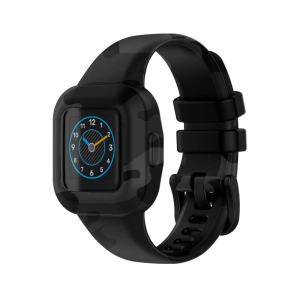 StrapsCo Patterned Silicone Watch Band Strap w/ Buckle for Garmin Vivofit Jr. 3 - Grey Camo