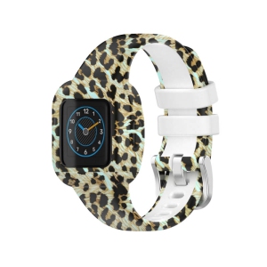 StrapsCo Patterned Silicone Watch Band Strap w/ Buckle for Garmin Vivofit Jr. 3 - Leopard Print