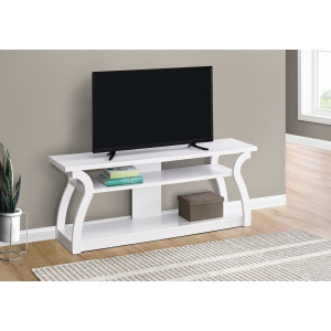 Monarch Specialties I 2665 TV Stand 60"L White