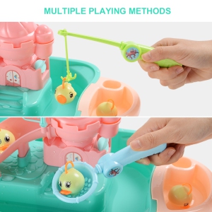 Siairo Musical Fishing Games Toys for Kids - 3 in 1 Fishing Toys