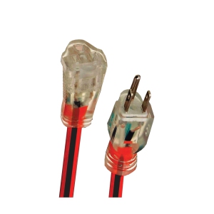 Xtricity 1-Outlet Grounding Electric Light Extension Cord, 15 Meter Length, For Outdoor Use, Red
