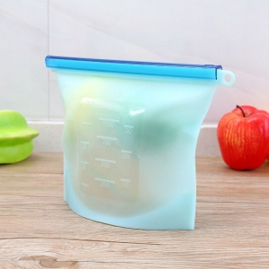 Reusable Storage Bags 4 Pack Food Storage Bags( BPA Free Freezer Ziplock Lunch Bags Leakproof Reusable Bags 1000 Ml