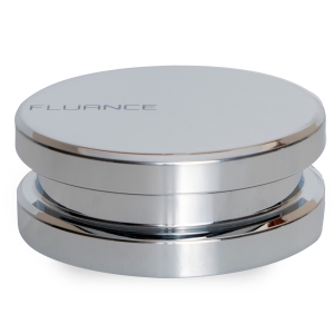 Fluance Vinyl Record Weight Stabilizer High Mass 760 gram Steel with Protective Velvet Pad for Vibration Damping