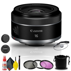 Canon RF 16mm f/2.8 STM Lens (5051C002) + Filter Kit + Lens Pouch Base Bundle (International Version)