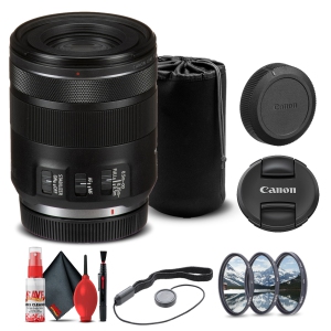 Canon RF 85mm f/2 Macro IS STM Lens (4234C002) + Filter Kit + Lens Pouch Base Bundle (International Version)