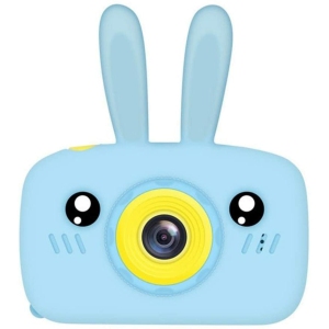 SAMA Kids Camera Blue , Digital Video Camera Cartoon Toy 8.0mp Inch Hd Screen Rechargeable Shockproof