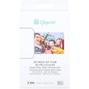 Lifeprint 20 Pack of Film for Lifeprint Augmented Reality Photo and Video Printer. 3x4.5 Zero Ink Sticky Backed Film