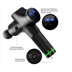Powerful Massage Gun 6 or 8 Heads 30 Speed, Sound Proof, Brushless, Carry Bag with Warranty.