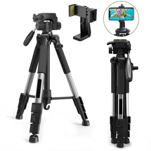 Camera Tripod Stand 55 Inch with Universal Phone Holder Carry Bag Aluminium Frame - axGear