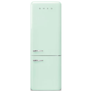 Smeg 50's Style 28" 18 Cu. Ft. Bottom Freezer Refrigerator with Ice Dispenser (FAB38URPG) - Pastel Green