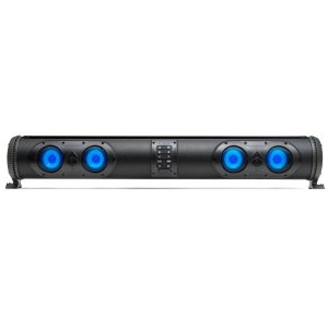 ECOXGEAR SoundExtreme SEDS32 Double-Sided Amplified Powersports 11 Speaker Bluetooth Soundbar Waterproof Sandproof with LED Lighting 500 Watts of Peak Power