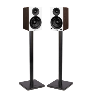 Fluance Ai41 Powered 2-Way 2.0 Stereo Bookshelf Speakers with 5" Drivers 90W Amplifier for Turntable Bluetooth w/ Stands