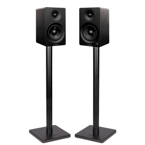 Fluance Ai41 Powered 2-Way 2.0 Stereo Bookshelf Speakers with 5" Drivers 90W Amplifier for Turntable Bluetooth w/ Stands