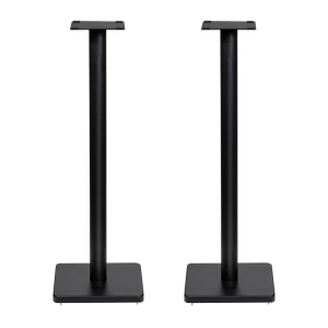 Fluance Floor Speaker Stands for Surround Sound and Bookshelf Speakers with Cable Management - Square Base/Pair (SS05S)