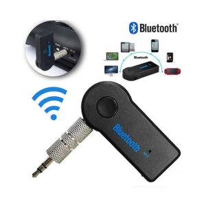 Bluetooth Receiver 4.1 Audio Adapter with 3.5mm AUX for Home Car Sound System Bluetooth Stereo Receiver Hands-Free Car Kits Built-in Mic-Black