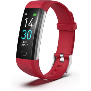 Ultrends Classic Plus Fitness Tracker with Heart Rate Monitor & Sleep Tracking – Waterproof – Red
