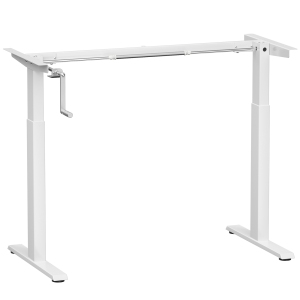 Topbuy Hand Crank Stand Up Desk Frame Height Adjustable Standing Base for Home&Office Black/Grey/White