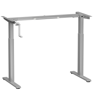 Topbuy Hand Crank Stand Up Desk Frame Height Adjustable Standing Base for Home&Office Black/Grey/White