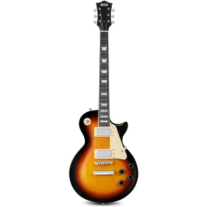 LyxPro 39” SB Series Electric Guitar, Kit for Beginner, Intermediate & Pro Players Solid Body Guitar, Bonus 2-Pack of Picks, Mahogany Wood, Volume/Tone Controls, 3-Way Pickup - Sunburst