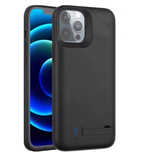 Rechargeable External Battery Charger Portable Power Bank Case for iPhone 13 / 13 Pro, 5000mAh, Black
