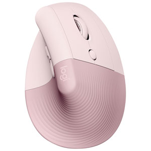 Logitech Lift Vertical Ergonomic Wireless Mouse - Rose