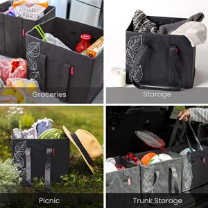 Sacs D'Épicerie Réutilisables, Sacs à Provisions Pliables (Paquet De 3