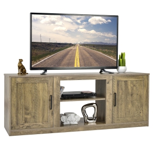 Costway Meuble TV de 58 po Console de divertissement avec 2 armoires pour téléviseur de 65 po