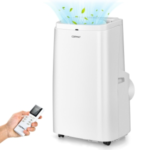 Costway 9,000BTU Climatiseur Portable 3-en-1 Ventilateur Refroidisseur d'Air Déshumidificateur avec Télécommande