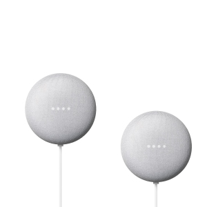 Google Nest Mini (2nd Gen) Smart Speaker with Google Assistant (2-Pack), Chalk