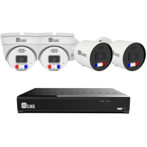Elder AI 12MP Security Camera System 8Ch NVR 2TB PoE 4-Camera Dual-Light Outdoor, Smart Face & License Plate, Sony Sensor & NDAA, Spotlight 4K+ Home Surveillance Wired NocVU