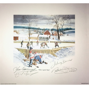 Signed Bower, Hull, Cournoyer, Dionne Litho