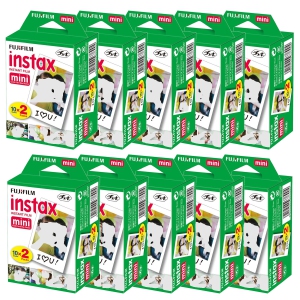 Fujifilm 2x10 Film Mini Instax Film Pack - 10 Packs - 200 Exposures