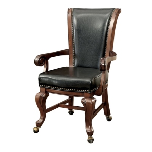 Furniture of America Enschede Faux Leather Gaming Chair in Cherry (Set of 2)