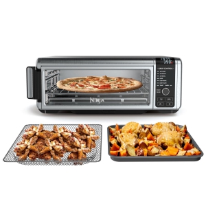 Ninja Foodi 8-in-1 Digital Air Fry Oven, Large Toaster, Dehydrating, Reheating, 1800W, Stainless Steel (SP101C) - Open Box