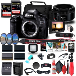 Canon EOS 5DS R DSLR Camera (Body Only) (0582C002) + 4K Monitor + More Bundle