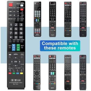 Universal Remote Control for Almost All Sharp Smart AQUOS TV LCD LED HD TV, GB004WJSA GB005WJSA GA890WJSA