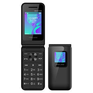 MAXWEST Neo Flip LTE 4G - GSM Unlocked Smartphone - International Model - Black - Brand New