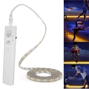 Under Cabinet Lights, Motion Sensor Rechargeable Under Counter Battery Operated Cabinet Lighting With Colors LED Light Strips For Hallway, Pantry, Closet, Kitchen, Bathroom