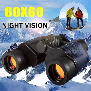 60X60 Binocular Telescopes HD 3000M Night Vision Hunting Monocular Objective Red Film for Travel/Camping/Field work/Match/ Telecommunications/ Golf