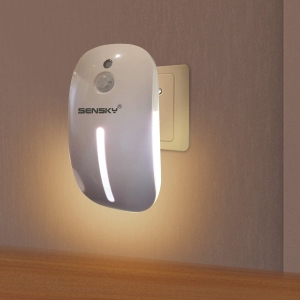 Motion Sensor Night Light, Eye Friendly design Front Low Light and Brighter Back Light nightlights for Bathroom,