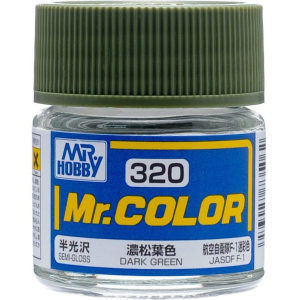 Mr. Hobby Mr. Color 320 - Dark Green Semi-Gloss/JASDF F-1 (C320) Plastic Model Kit Paint