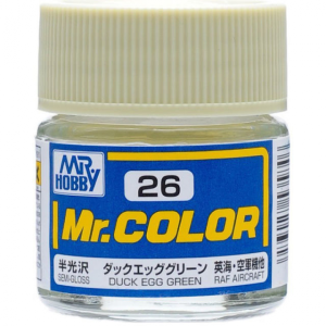 Mr. Hobby Mr. Color 26 - Duck Egg Green Semi-Gloss/RAF Aircraft (C26) Plastic Model Kit Paint