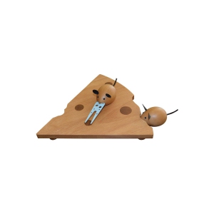 CHEESE BOARD SET WITH 2 MOUSE HANDLE CHEESE TOOLS